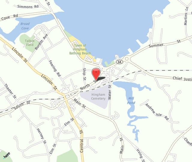 Location Map: 38 North Street Hingham, MA 02043