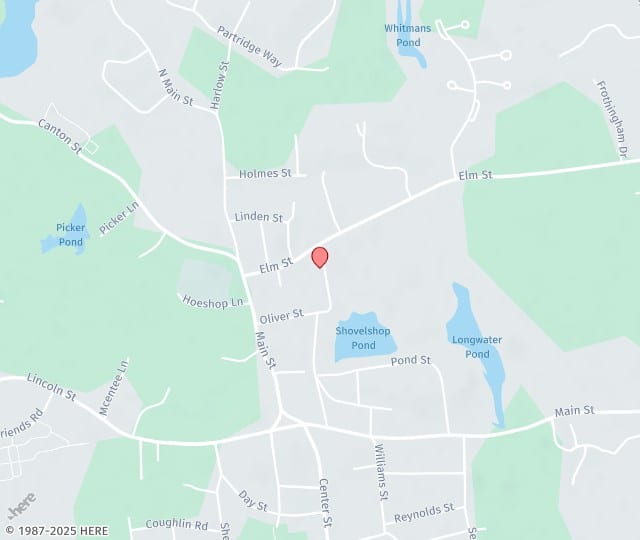 Location Map: 50 Oliver Street North Easton, MA 02356